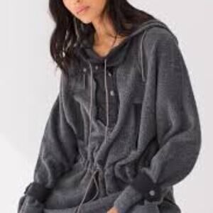 FREE PEOPLE SADIE KNIT SURPLUS GREY WOMEN PULLOVER SIZE LARGE